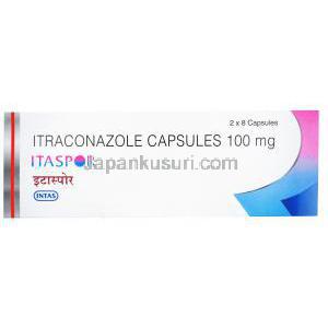 イタスポール,スポラノックスジェネリック,イトラコナゾールカプセル,　100 mg, 16カプセル,